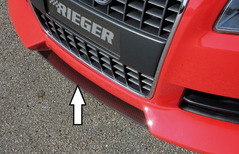 Spoilerzwaard Carbon voor Voorspoiler met/zonder 3 extra air-inta
