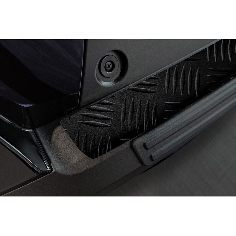 Matt Black Aluminum Rear bumper protector  Toyota Corolla Cross 2022- 'Riffled Plate'