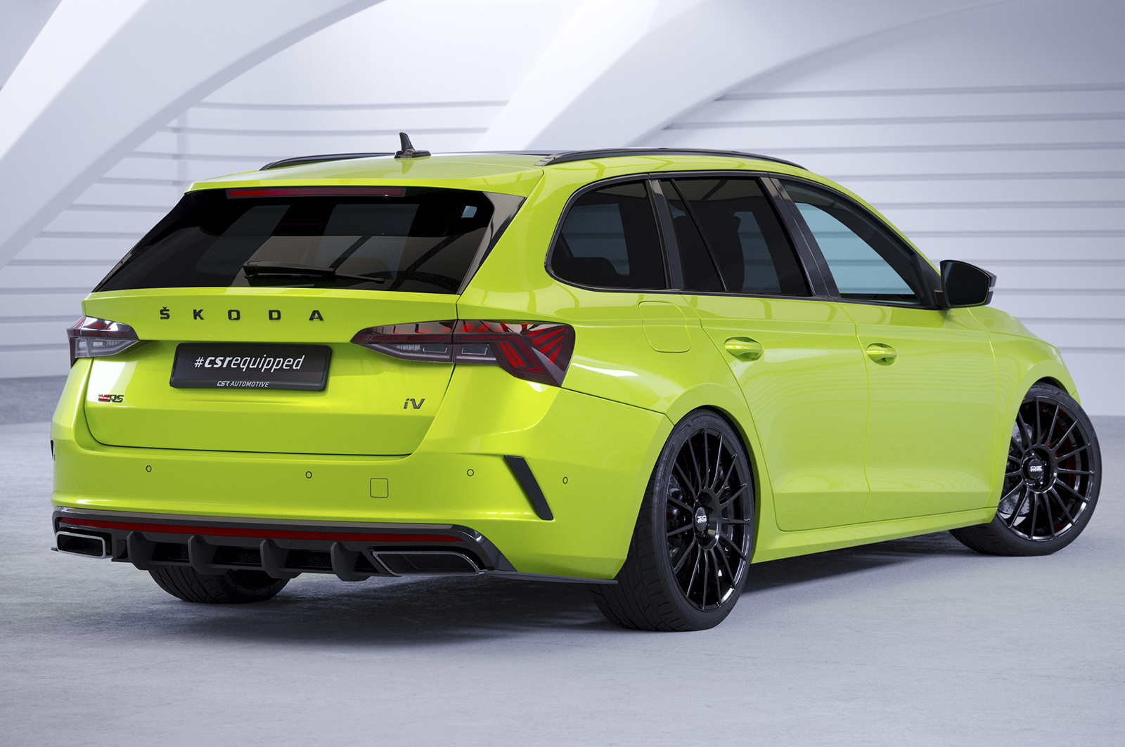 Zijdiffuser Skoda Octavia 4 VRS CSR Mat Zwart