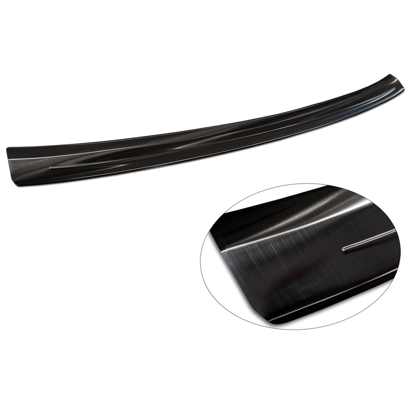 Black Stainless Steel Rear bumper protector  Audi Q4 E-Tron 2021-
