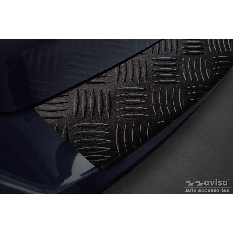 Matzwart Aluminium Achterbumperprotector  Skoda Octavia III Kombi Facelift 2017-2020 'Riffled Plate'