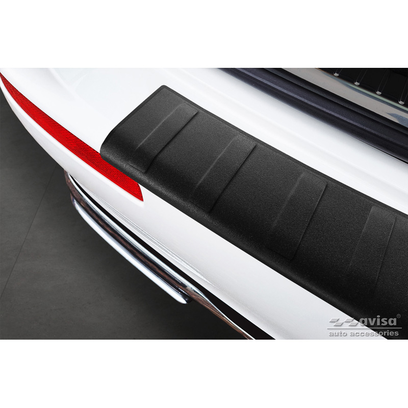 Matt Black Stainless Steel Rear bumper protector  Mercedes E-Class W213 Kombi 2016- 'Ribs'