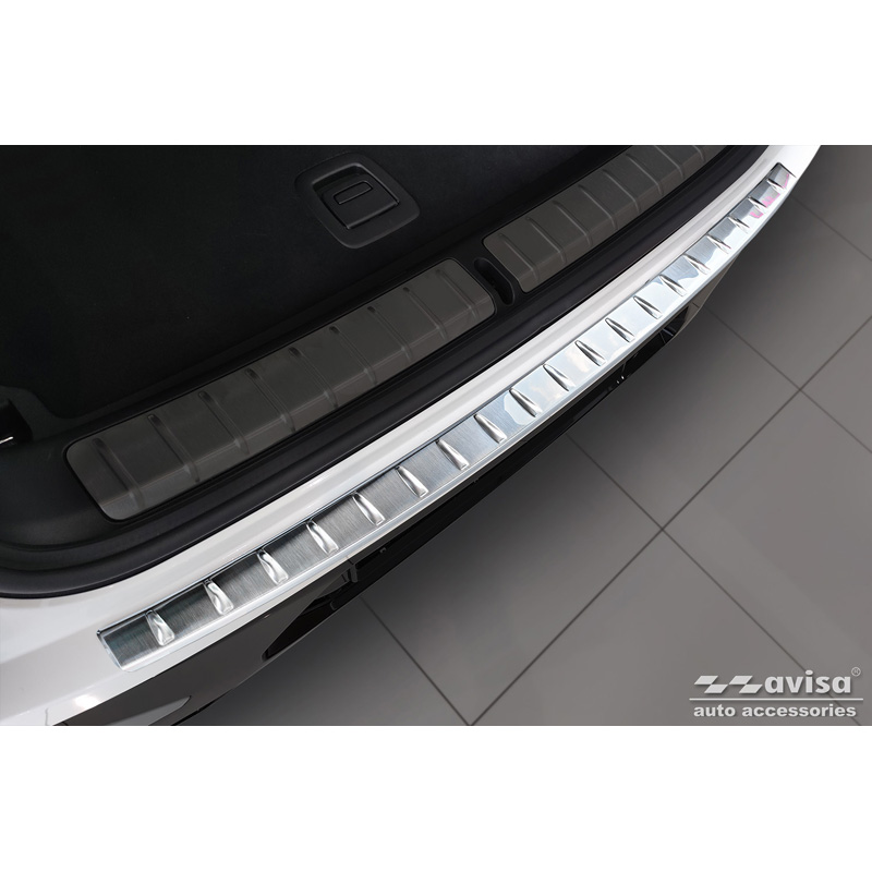 Stainless Steel Rear bumper protector  BMW X4 G02 FL 2021- with M-Pakage 'Ribs'