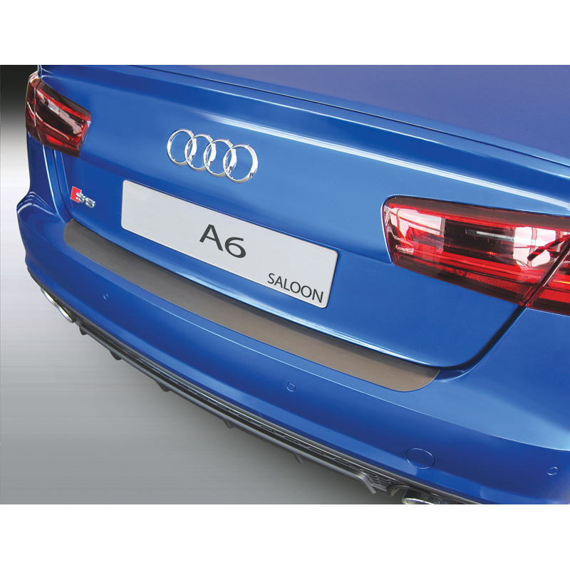 ABS Rear bumper protector  Audi A6 Sedan 6/2016-5/2018 Black