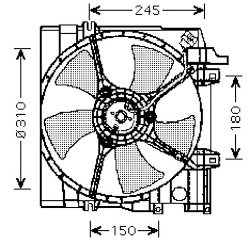 Radiator FAN LEGACY 94-99 TYPE: B11 met AIRCOND.