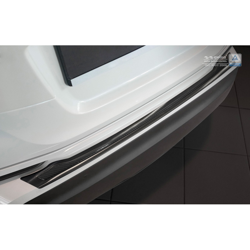 Stainless Steel Rear bumper protector 'Deluxe'  Toyota C-HR 2016-2019 & Facelift 2019-2023 Black/Black Carbon