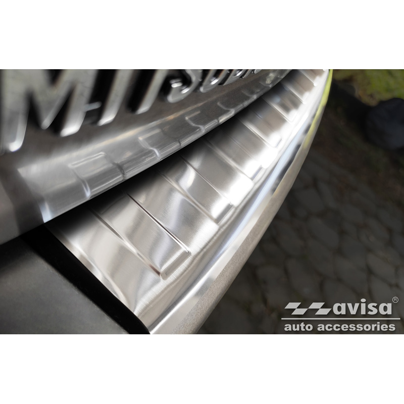 Stainless Steel Rear bumper protector  Mitsubishi Outlander II 2006-2012 / Peugeot 4007 2007-2012 / Citroën C-Crosser 2007-2012 'Ribs'