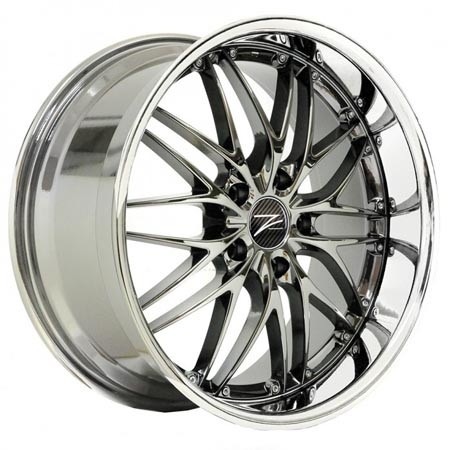 Z-Performance Two Black Chrome Inox 9x18 5x120 ET38 Velgen