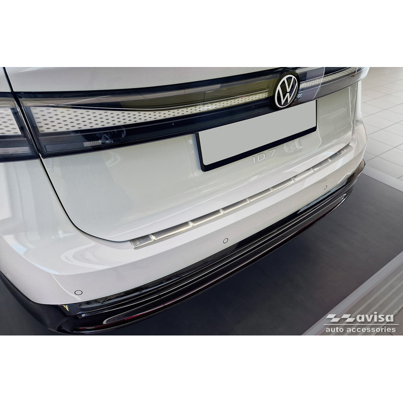 Stainless Steel Rear bumper protector  Volkswagen ID.7 2023- 'Ribs'