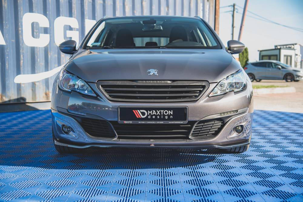 Voorspoiler Peugeot 308 MK2 Facelift 18-.. Glans Zwart