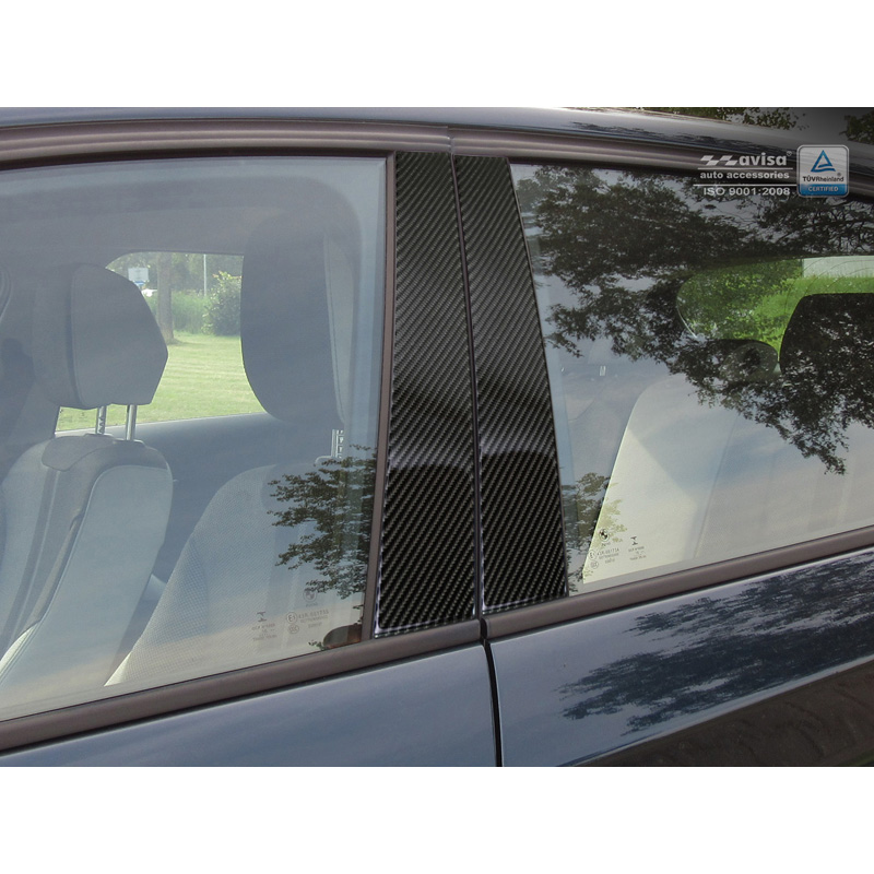 B-Pillars covers  BMW 1-Series F20 5-Doors 2015- Black Carbon