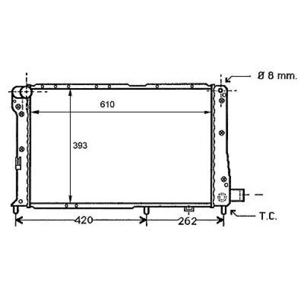 Radiator LANCIA Y 96-97 496-322 1.2
