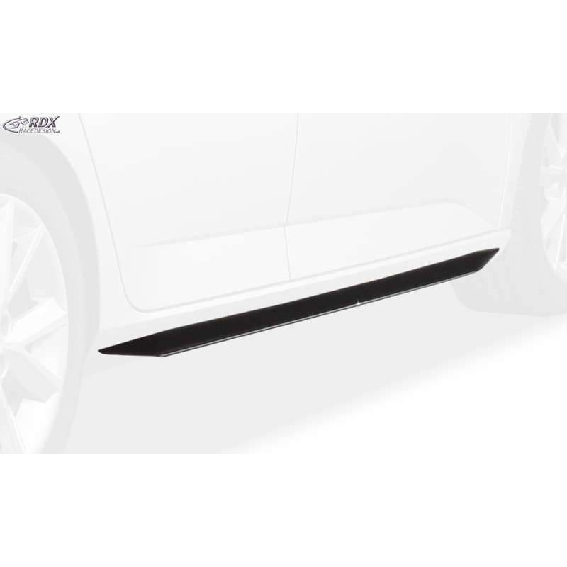 Side skirts 'Slim'  Skoda Fabia III HB/Kombi (NJ) 2014- (ABS glossy black)