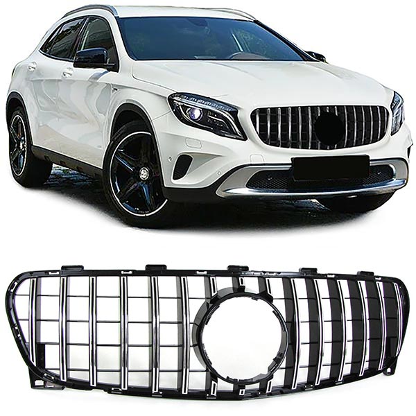 Grill Mercedes GLA X156 2017-.. Chroom/Zwart
