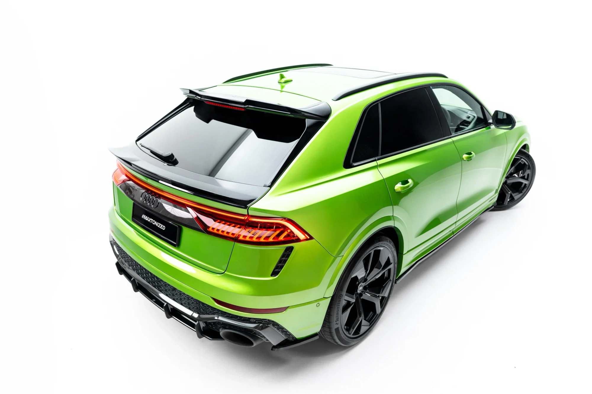 Bovenste 3D Spoiler passend voor Audi RSQ8 Mk1 / Facelift Glans Zwart – Maxton Design