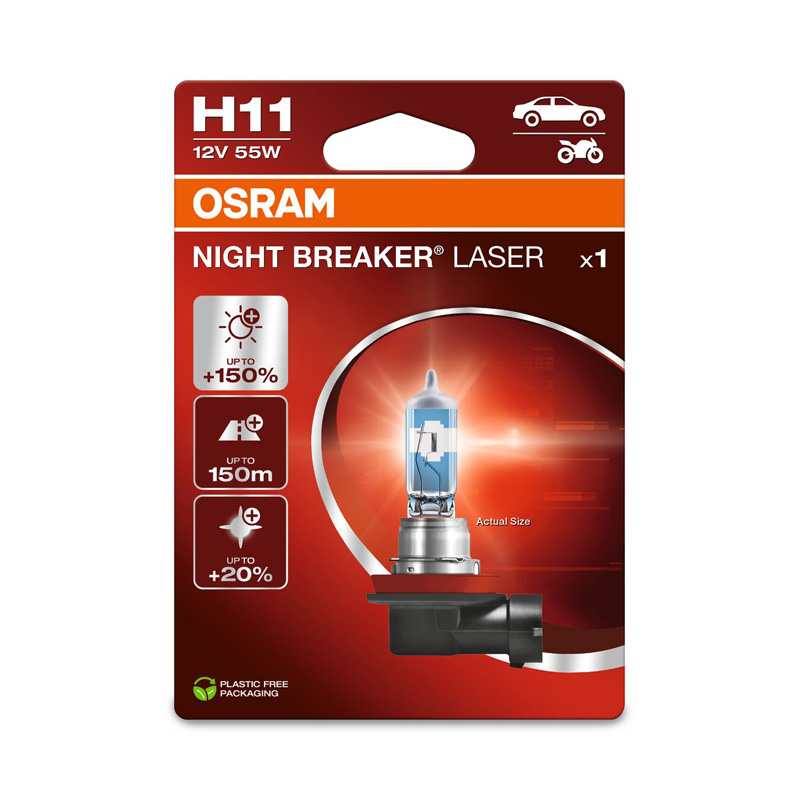 Osram Night Breaker Laser Halogen bulb - H11 - 12V/55W - single piece