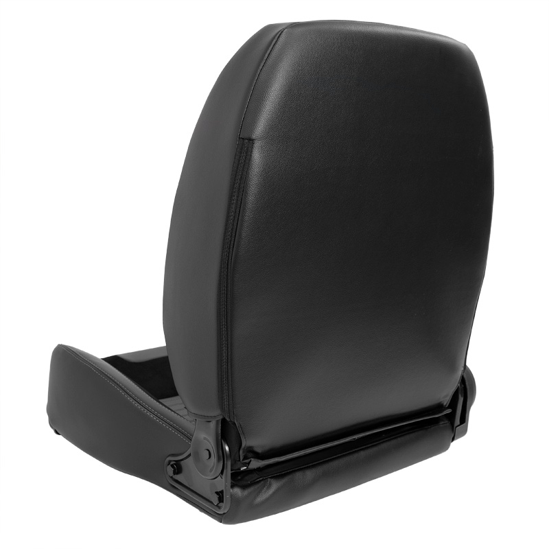 Sport seat 'Classic II ' - Black Synthetic Leather + Suede + Grey stitching - Right-side reclinable back-rest - incl. slides
