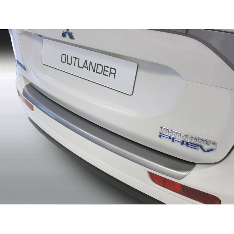 ABS Rear bumper protector  Mitsubishi Outlander 9/2012-9/2015 'Brushed Alu' Look