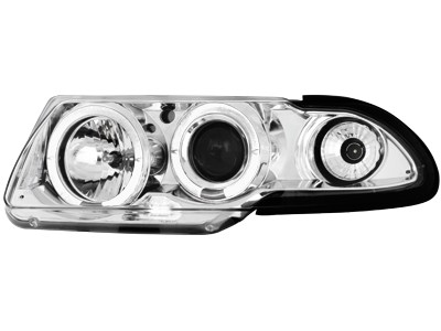 Headlights Opel Astra F Angel Eyes 94-97 Chrome