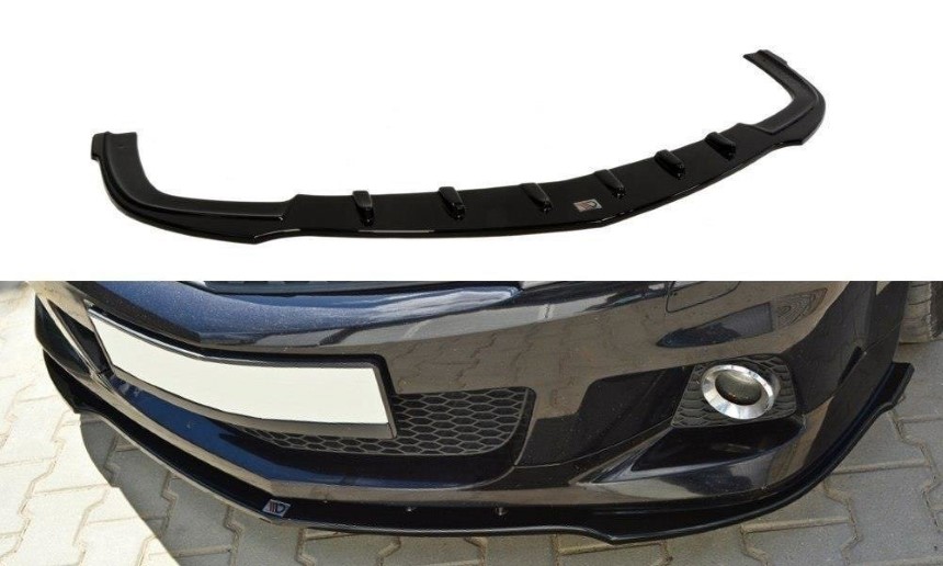 Voorspoiler Opel Astra H OPC/VXR Maxton Design glans zwart