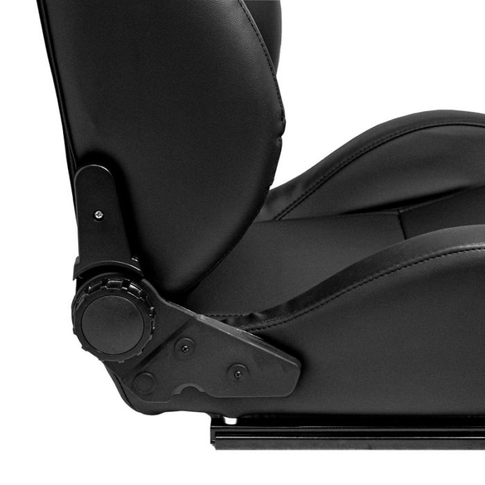 Sport seat 'LH' - Black Synthetic leather - Dual-side reclinable back-rest - incl. slides