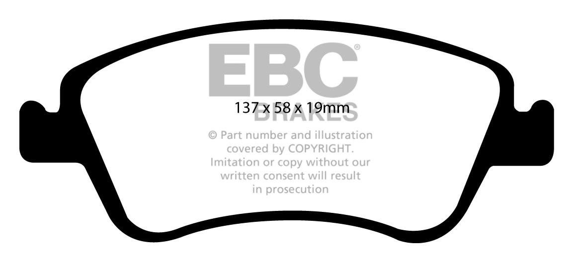 EBC Brakes TOYOTA Corolla 1.4 TD 2009-.. Remblokken voorzijde