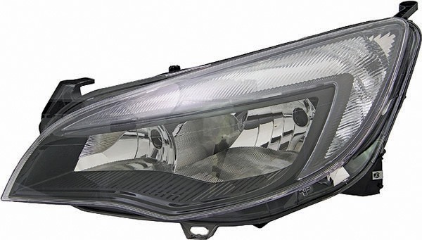 Koplamp rechts ASTRA J, 09->> ZWART/H7+H7