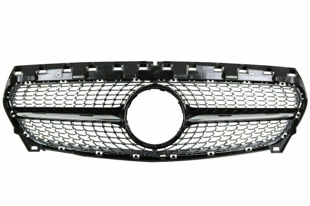 Grill Mercedes CLA C117 13-16 Diamond Zwart / Chroom