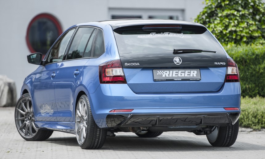 Diffuser Skoda Rapid (NH) Rieger glans zwart