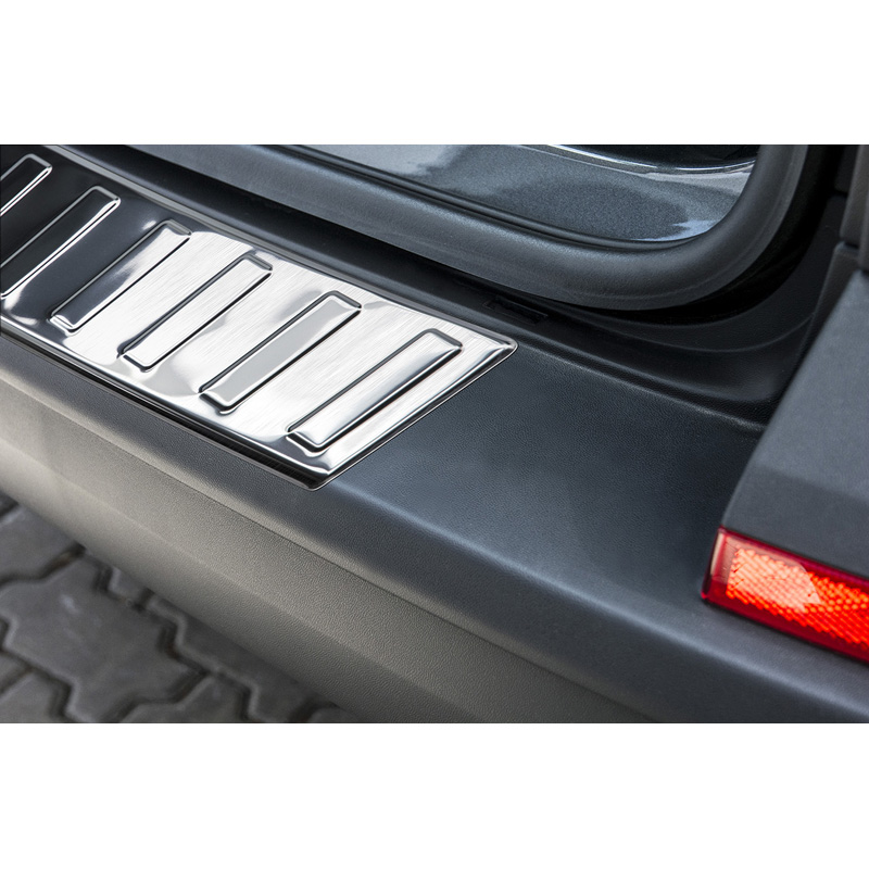 RVS Achterbumperprotector  Volkswagen Transporter T6 2015-2019 & FL 2019-2020 & T6.1 2020-2022  (met achterklep) 'Ribs'