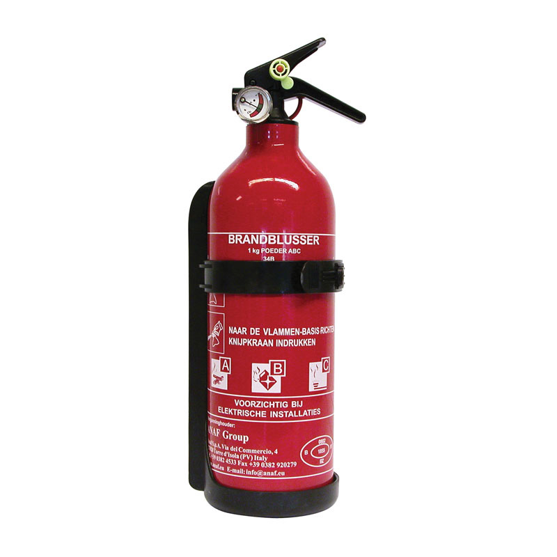Fire extinguisher ABC 1kg with pressure gauge