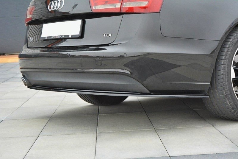 Achterzij Spoilers Audi A6 C7 Glanzend Zwart