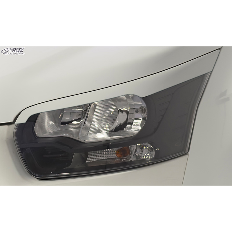 RDX Racedesign Head light spoilers  Ford Transit (Xenon and black Halogen headlights) 2014- (ABS)