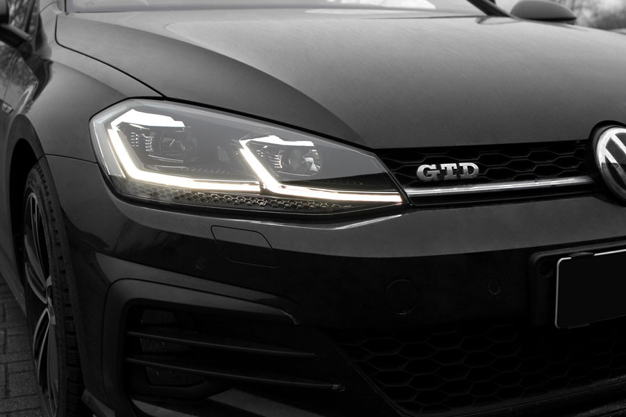 Koplampen VW Golf 7.5 led dagrijverlichting Dynamic