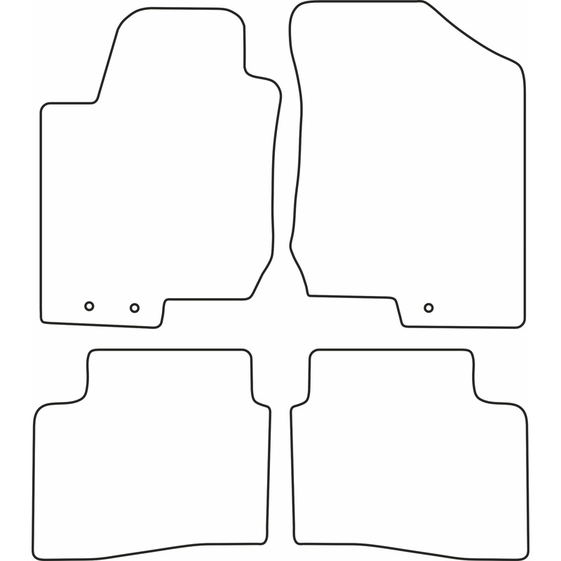 Set velour car mats  Kia Cee'd 2010-2012