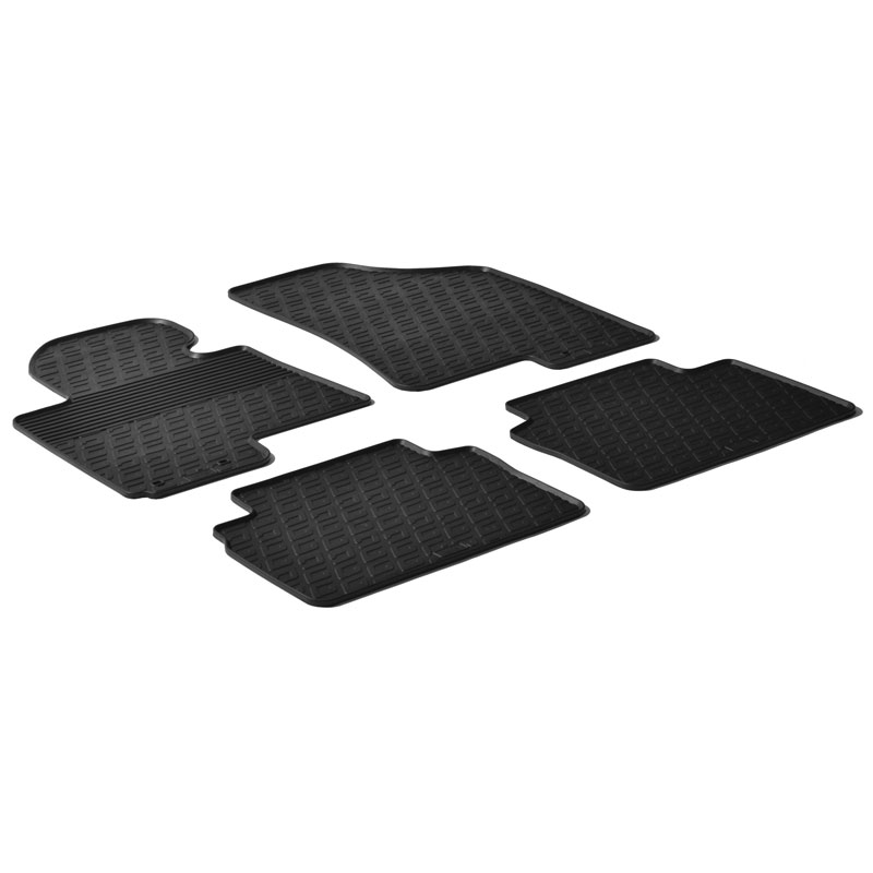 Rubber car mats set  Hyundai ix35 / Kia Sportage 5 doors 2010-2016 (G profile 4-pieces + mounting clips)