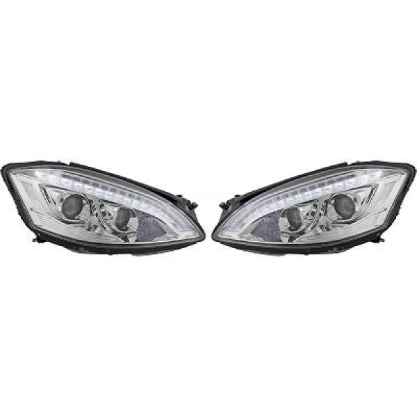 Koplampen Mercedes W221 LED 06-09 Chroom