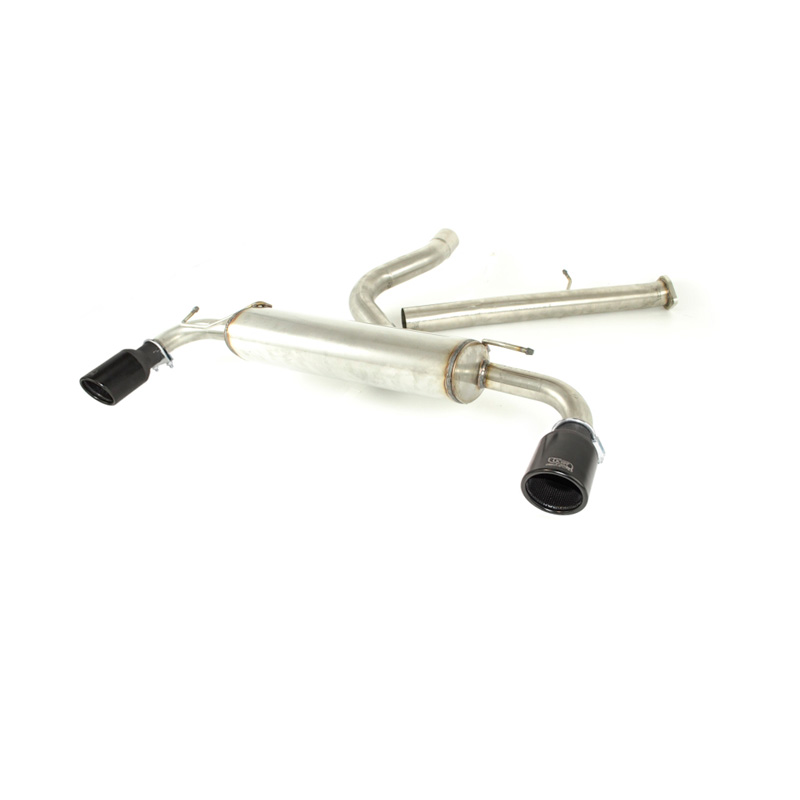 Double stainless steel sport exhaust with black tips  Toyota GR Yaris 2020- 192kW 2x 100mm RS