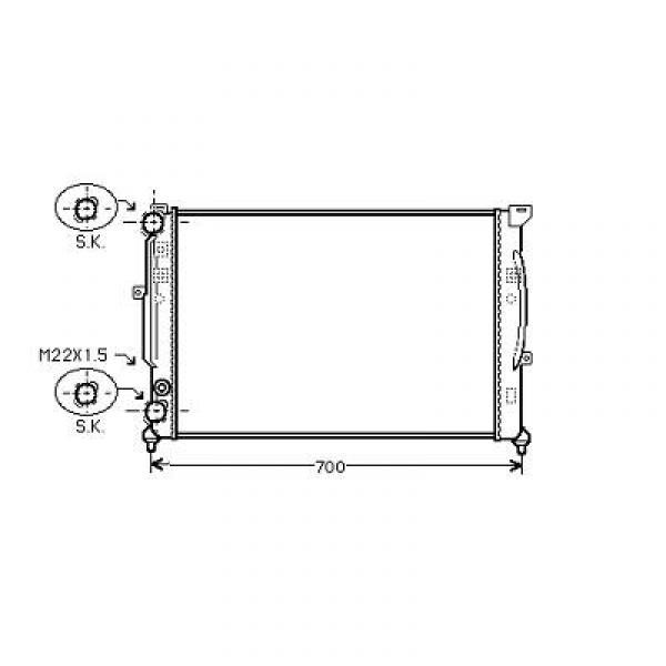 Radiator PASSAT 00-05 632x400x30 1.6/2.3 +AC 702-0034