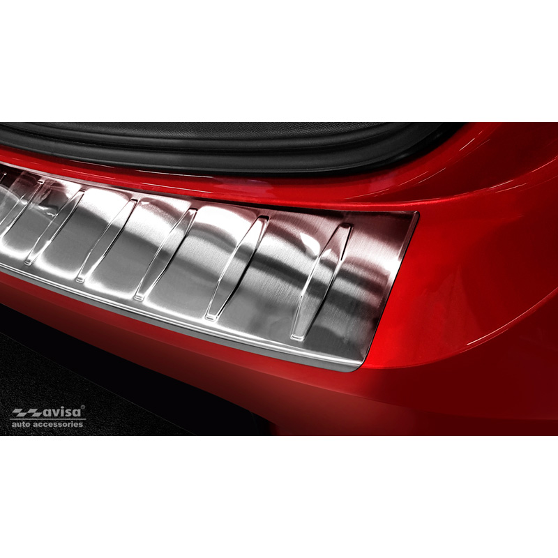 Stainless Steel Rear bumper protector  Opel Corsa F HB 5-doors GS-Line 2019- 'Ribs'