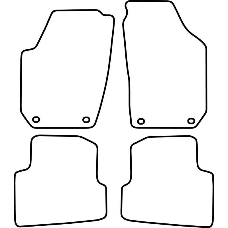 Set car mats  Skoda Fabia 2007-2008