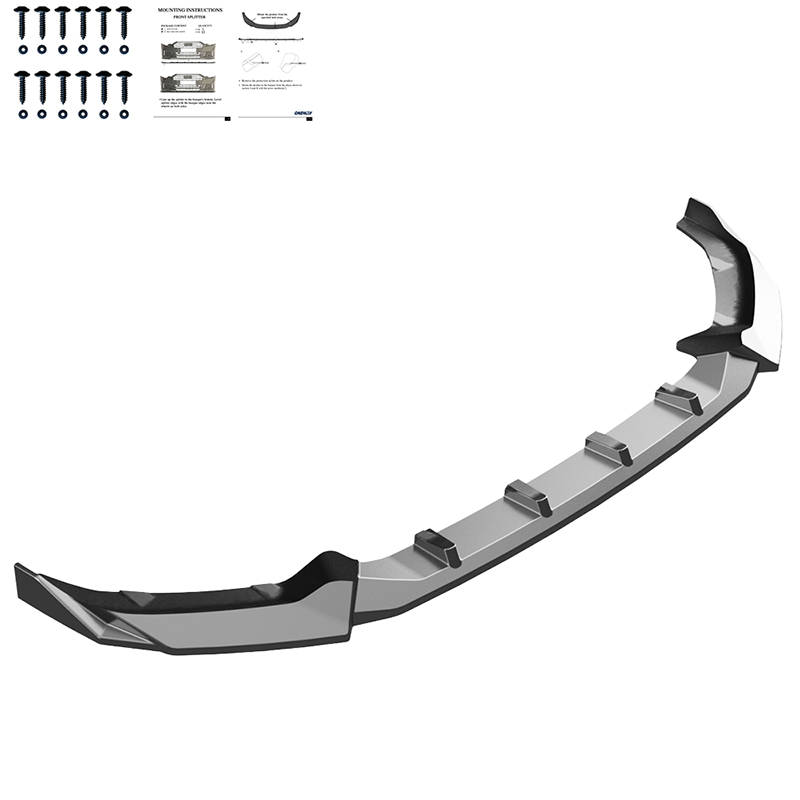 Oneway Voorspoilerlip  BMW 5-Serie G60/G61 Sedan/Touring M-Pack 2023- incl. i5 - Glanzend zwart