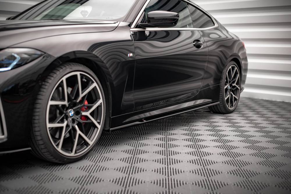 Zijskirts V.1 BMW 4-Serie G22 M-Pakket Maxton Glans Zwart