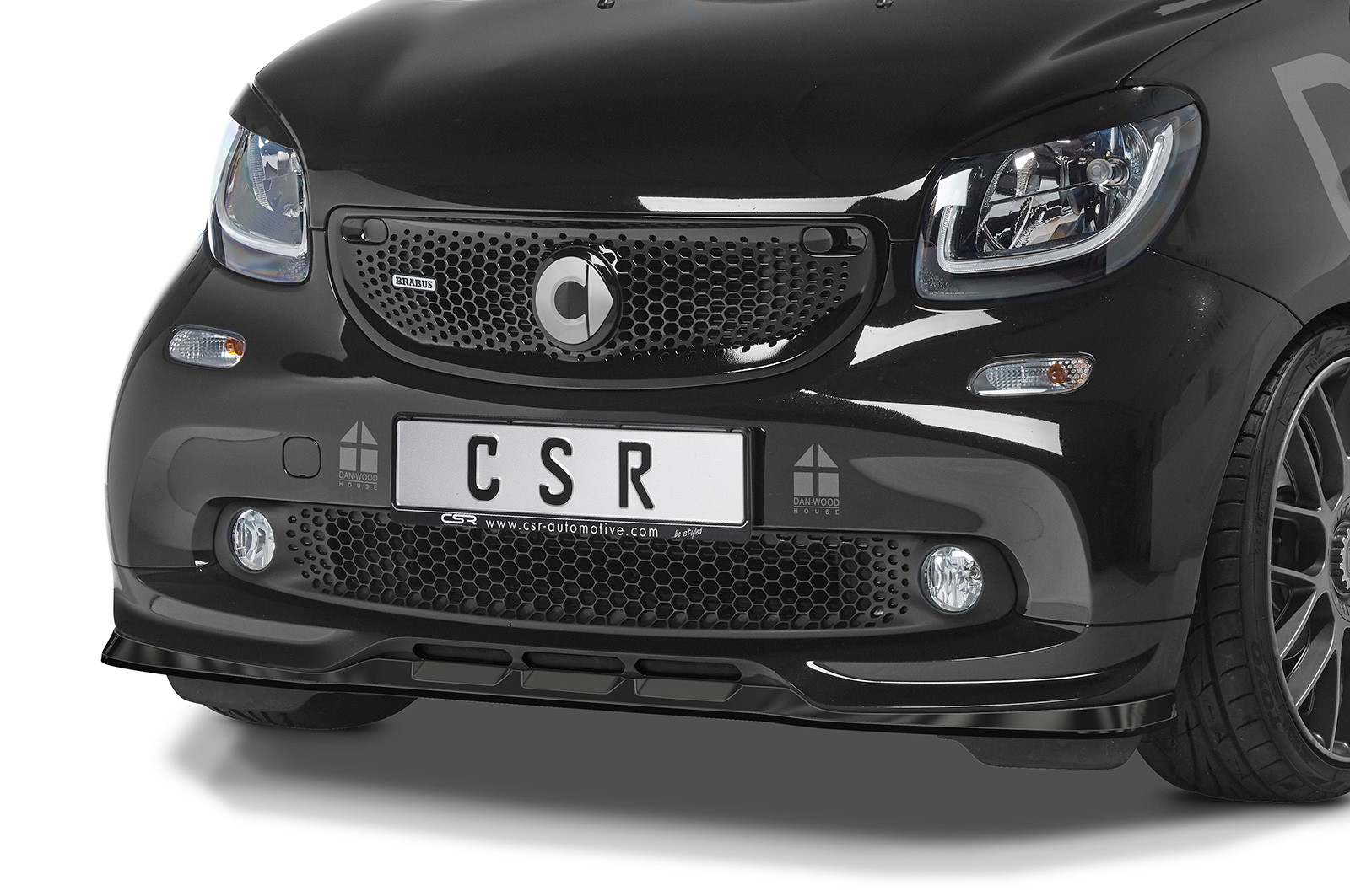Voorspoiler Smart Fortwo 453 Brabus CSR glans Zwart