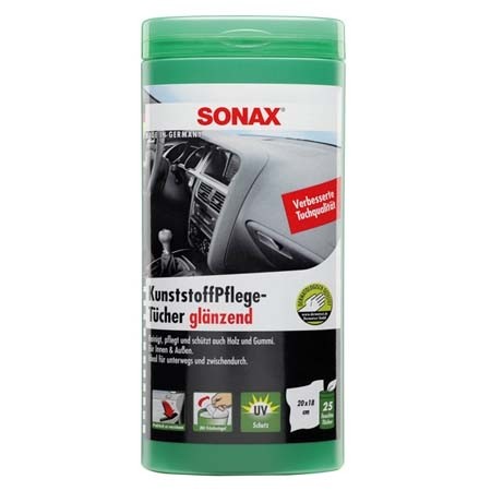 Sonax 412.100 Kunststofonderhoudsdoekjes glans 25st
