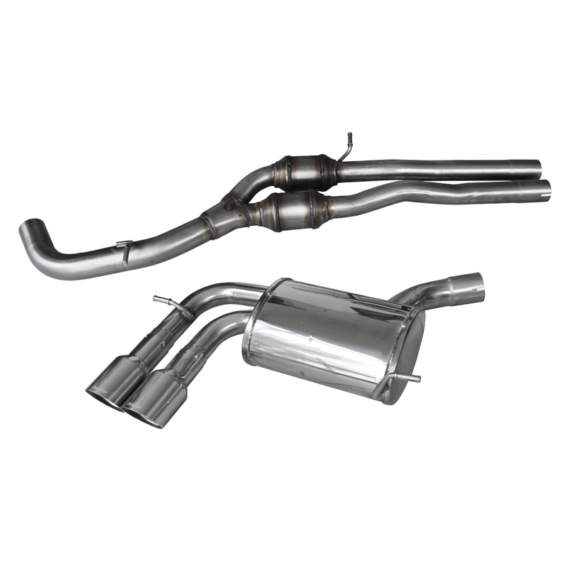 100% Inox Double Sport Exhaust + Mid silencer  Audi RS3 2.5TFSI Quattro (340HP) 2011- Left/Right 2x90mm Racing