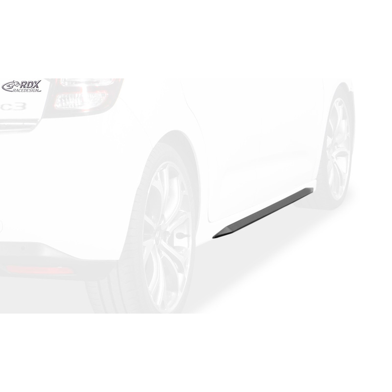 Side skirts 'Slim'  Citroën C3 2009-2016 (ABS glossy black)