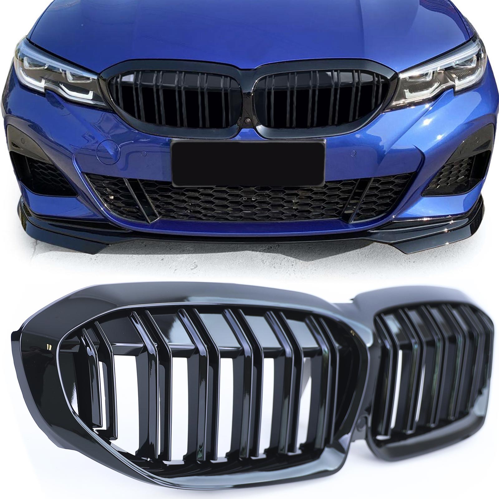 Bodykit BMW 3 Serie G20 Glans Zwart Look M-Pakket