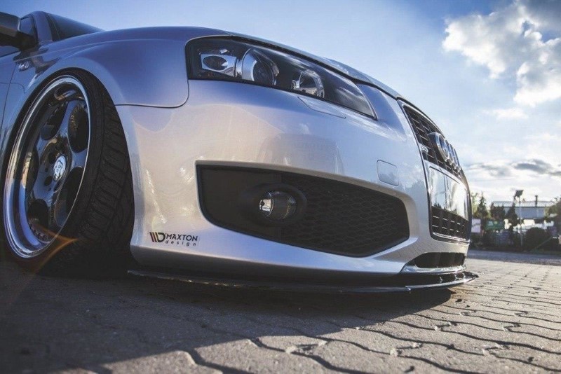 Voorspoiler Audi S3 8P Glanzend zwart