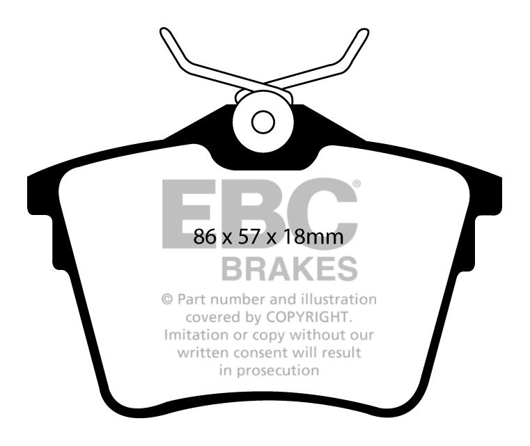 EBC Brakes CITROEN C5 2.0 TD 2008-.. Remblokken achterzijde gree